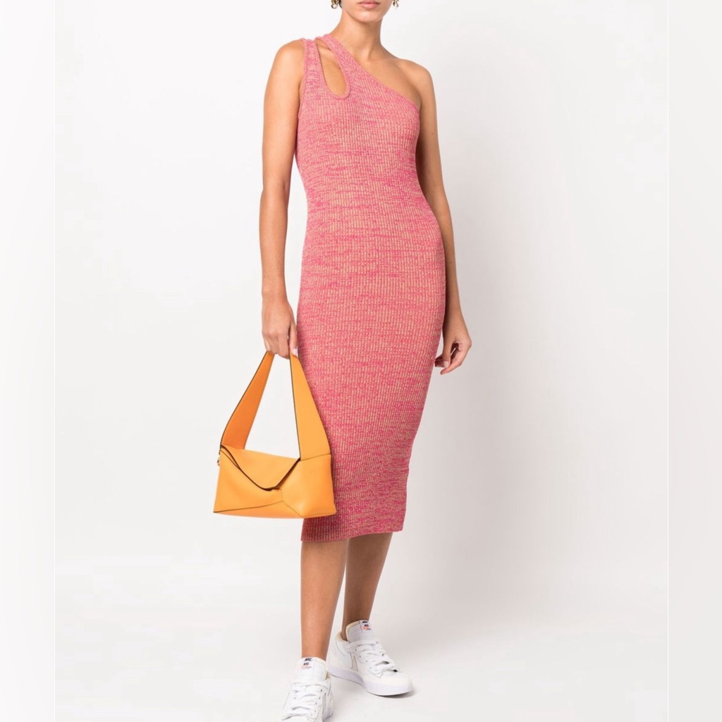 One-Shoulder Knitted Dress